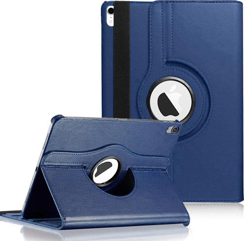 Apple iPad Mini 6 2021 (A2567-A2568-A2569) Kılıf 360 Dönerli Stand Deri Lacivert