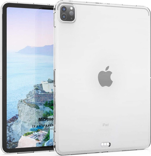 Apple iPad Pro 11'' 2021 3. Nesil Kılıf (A2377-A2459-A2301-A2460) Transparent Soft Beyaz