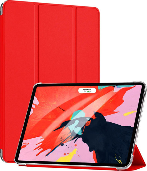 Apple iPad Pro 11'' 2021 3. Nesil Kılıf (A2377-A2459-A2301-A2460) Smart Case ve Arka Kapak Kırmızı