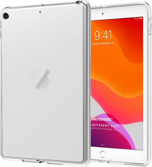 Apple iPad 10.2'' 9. Nesil (A2602-A2604-A2603-A2605) Kılıf Transparent Soft Beyaz