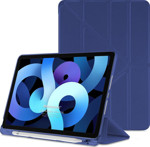 Apple iPad Air 4. Nesil Kılıf (A2316-A2324-A2325-A2072) Origami Pencil Lacivert