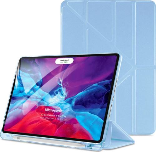Apple iPad Pro 12.9'' 2020 4.Nesil Kılıf (A2229-A2069-A2232) Origami Pencil Mavi