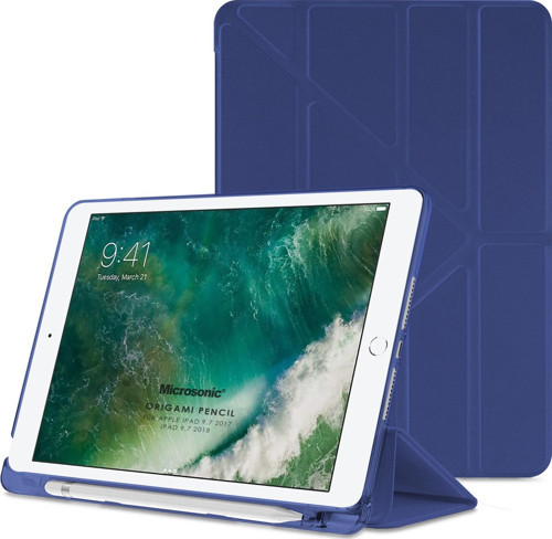 Apple iPad 9.7 2018 Kılıf (A1893-A1954) Origami Pencil Lacivert