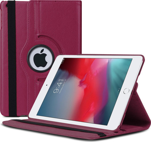 Apple iPad Mini 5 7.9'' 2019 (A2133-A2124-A2125-A2126) Kılıf 360 Rotating Stand Deri Mor