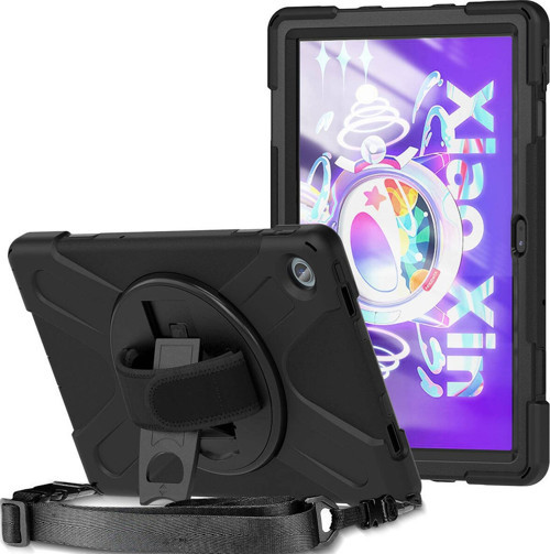Lenovo Tab M10 Plus 3.Nesil 10.6`` Kılıf (TB-125F-TB-128F) Heavy Defender Siyah
