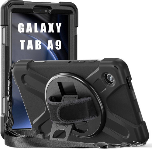 Samsung Galaxy Tab A9 Kılıf Heavy Defender Siyah