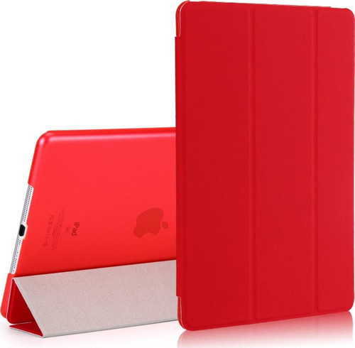 Apple iPad 9.7 2017 (A1822-A1823) Smart Case ve arka Kılıf Kırmızı