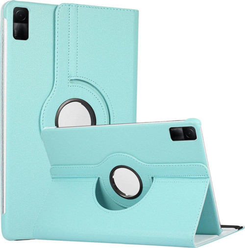 Xiaomi Redmi Pad Kılıf 360 Dönerli Stand Deri Mavi