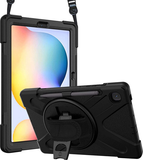 Samsung Galaxy Tab S6 Lite 10.4" P610 Kılıf Heavy Defender Siyah