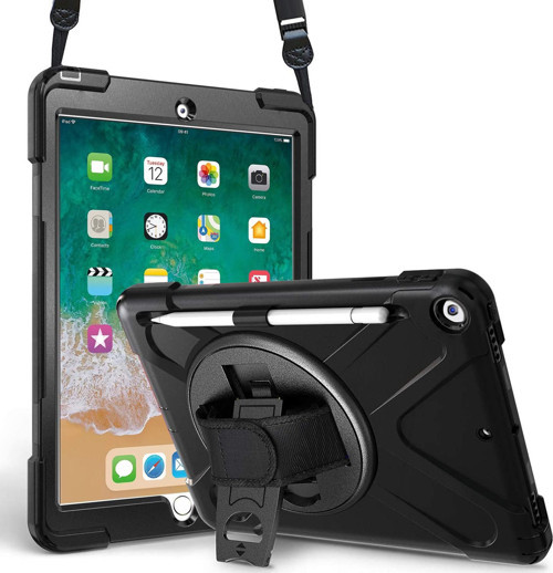 Apple iPad 9.7 2017 Kılıf (A1822-A1823) Heavy Defender Siyah