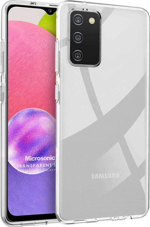 Samsung Galaxy A03s Kılıf Transparent Soft Beyaz