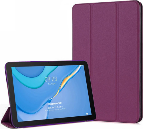 Huawei MatePad T10S Kılıf Slim Translucent Back Smart Cover Mor