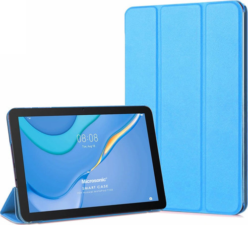 Huawei MatePad T10S Kılıf Slim Translucent Back Smart Cover Mavi