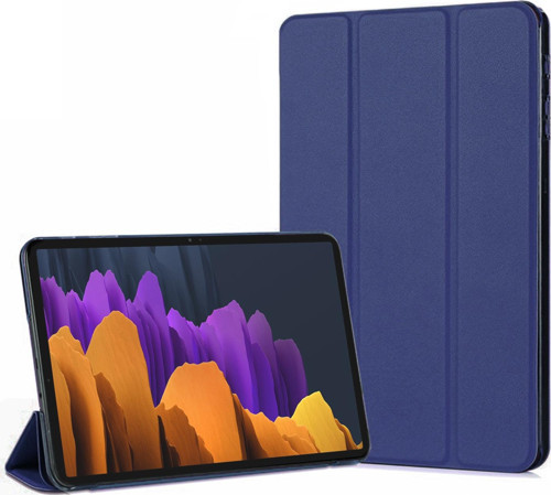 Samsung Galaxy Tab S7 Plus T970 Kılıf Slim Translucent Back Smart Cover Lacivert