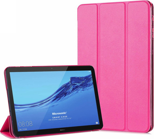 Huawei MediaPad T5 10 Smart Case ve Arka Kılıf Pembe