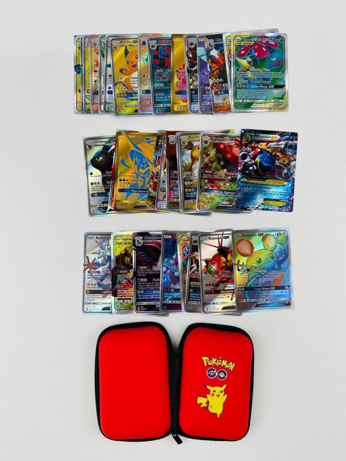 Pokemon Gx Oyun Kartı 25 Adet Özel Ve Parlak Kart Ve Pokemon Kart Koruma Çantası