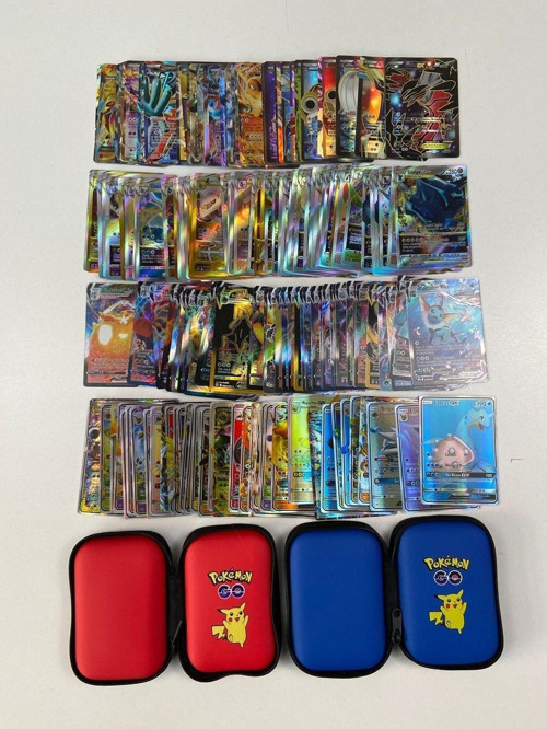 Pokemon Gx, Vmax, Vstar Ve Ex Kart Bir Arada Set Ve Pokemon Kart Koruma Çantası ( 100 Adet Kart)