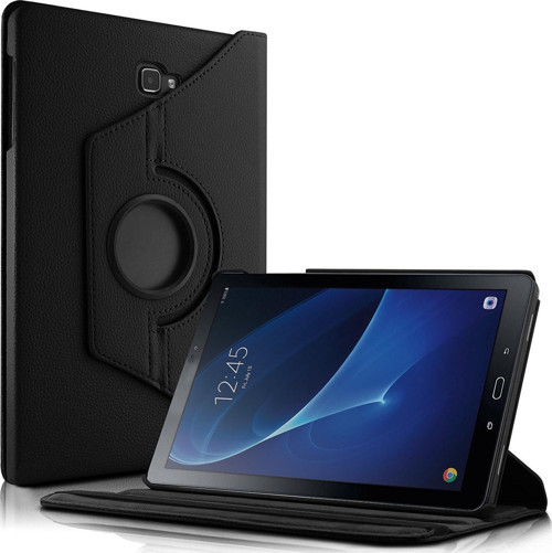 Samsung Galaxy Tab A 10.1'' T580 Kılıf 360 Rotating Stand Deri Siyah