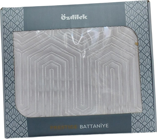 Prestige Kalın Embos Çift Kişilik Battaniye (220x240)-Kristal Gri Yeni