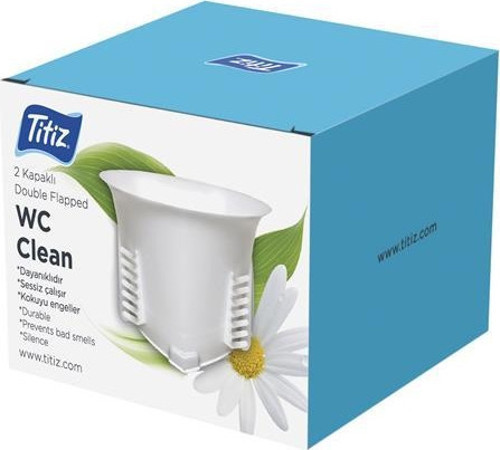 Wc Clean 2 Kapak Tuvalet Gider Kapağı Kutulu Kapatma Aparatı Titiz TP-320