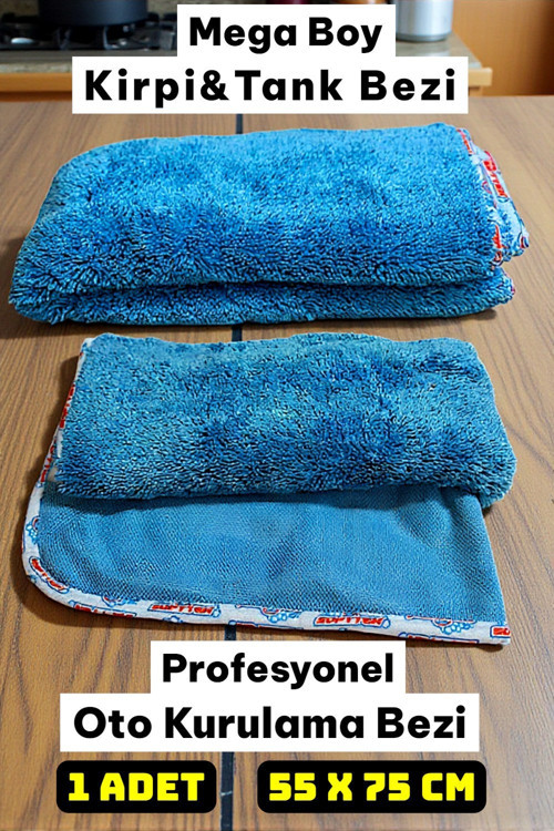 Softtex 55x75 | Kirpi Bez | Profesyonel Premium Oto Kurulama Bezi | Bükümlü Iplik Ultra Kalı