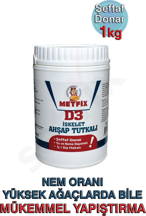 D3 İskelet Ahşap Tutkalı 1kg, Şeffaf Donar