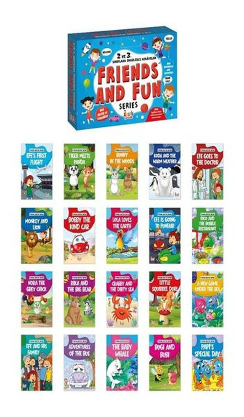 2 ve 3. Sınıf İngilizce Hikayeler Seti - Friends and Fun Series - 20 Kitap Takım