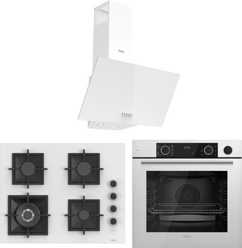 Fryart Sc Serisi Wok'lu Beyaz 3'lü Ankastre Set ( XE64CB-SC406-D087 )
