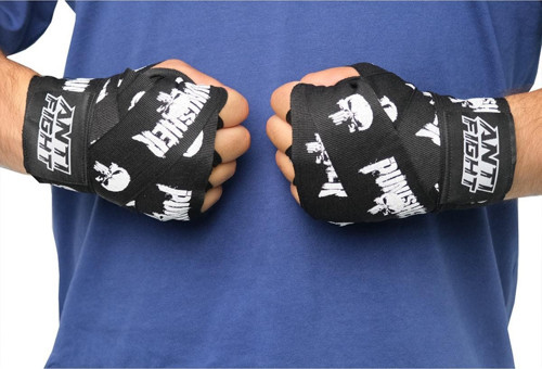Siyah Punisher Boks Bandajı