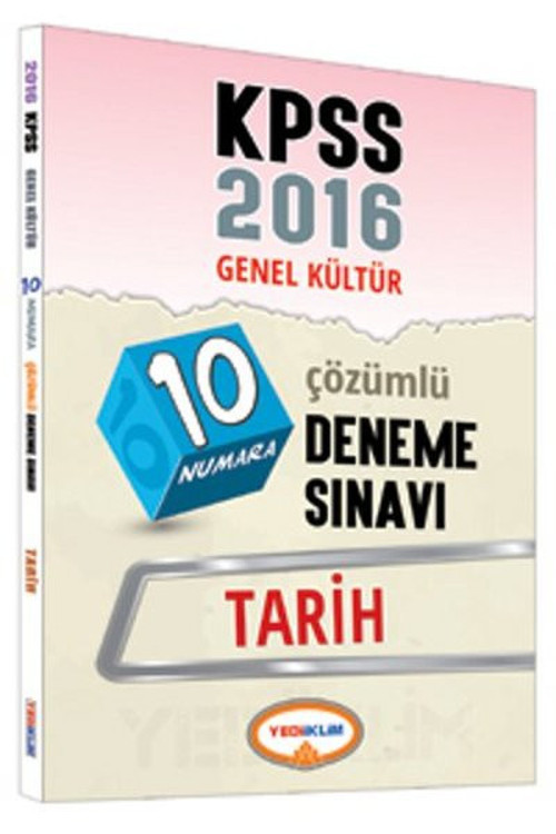 Yediiklim KPSS 2016 Genel Kültür 10 Numara Tarih Çözümlü Deneme Sınavı