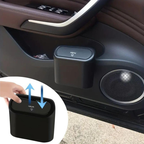 Araç İçi Mini Kapaklı Çöp Kovası Takılarak Sabitlenebilen