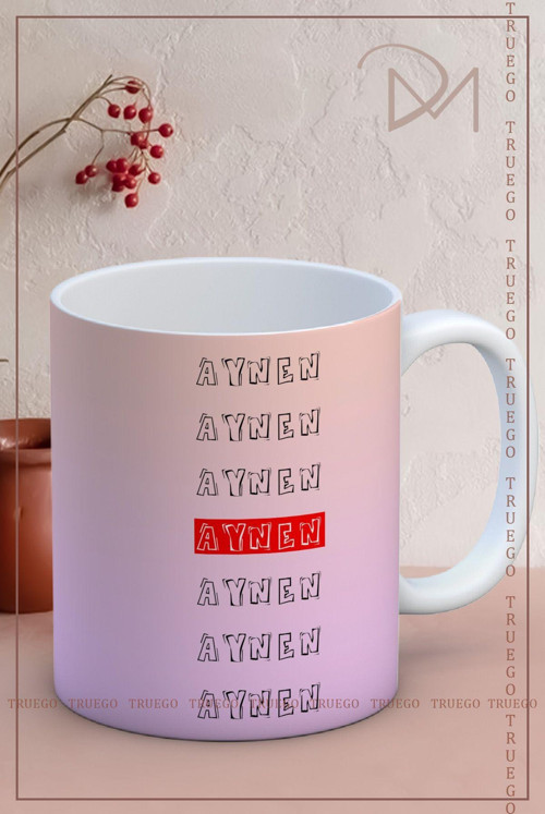 Baskılı Kupa Bardak Seramik Mug - Aynen