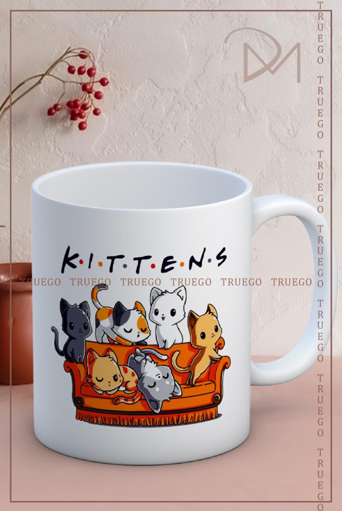 Baskılı Kupa Bardak Seramik Mug - Kittens