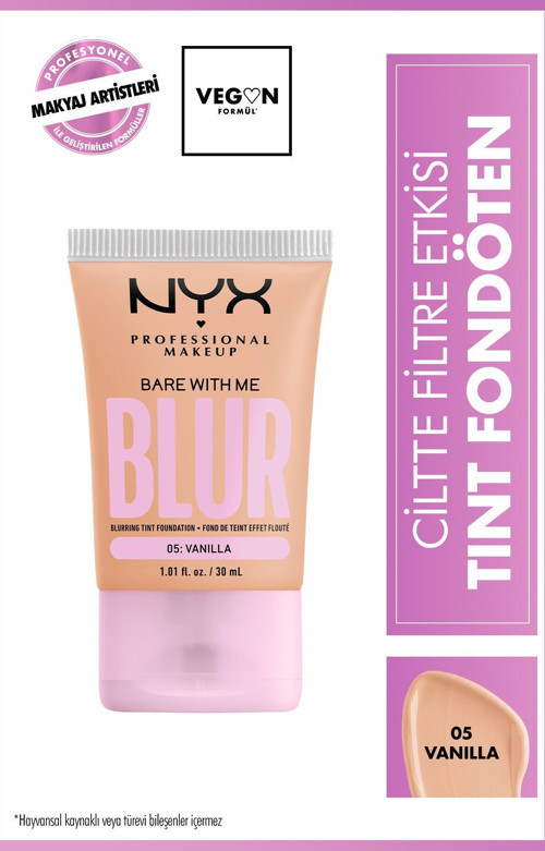 Professional Makeup Blur Tint Ciltte Filtre Etkili Fondöten - 05 Vanilla