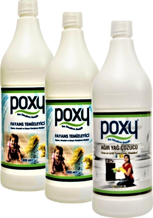Fayans Derz Temizleyici 2 X 1 lt & Ağır Yağ Çözücü 1 lt