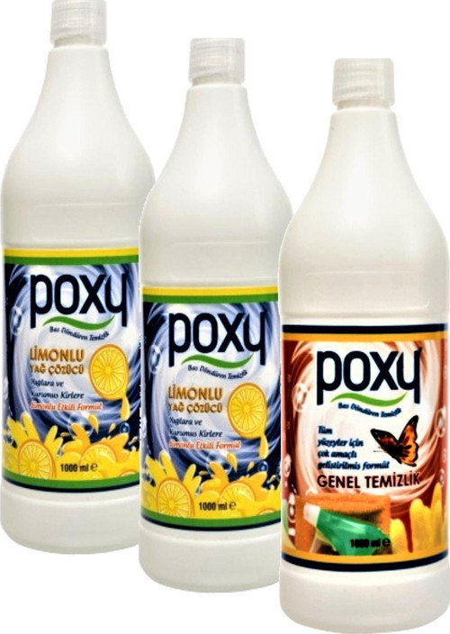 Limonlu Yağ Çözücü 2 x 1 lt +Çok Amaçlı Genel Temizlik Leke Çözücü 1 lt