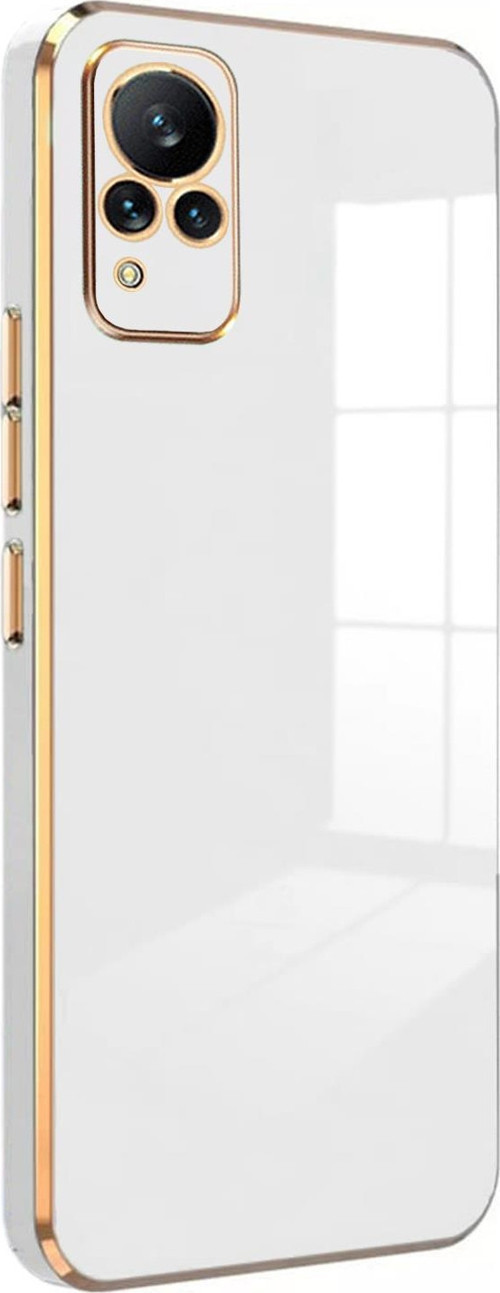 Vivo V21 Kılıf Olive Plated Beyaz