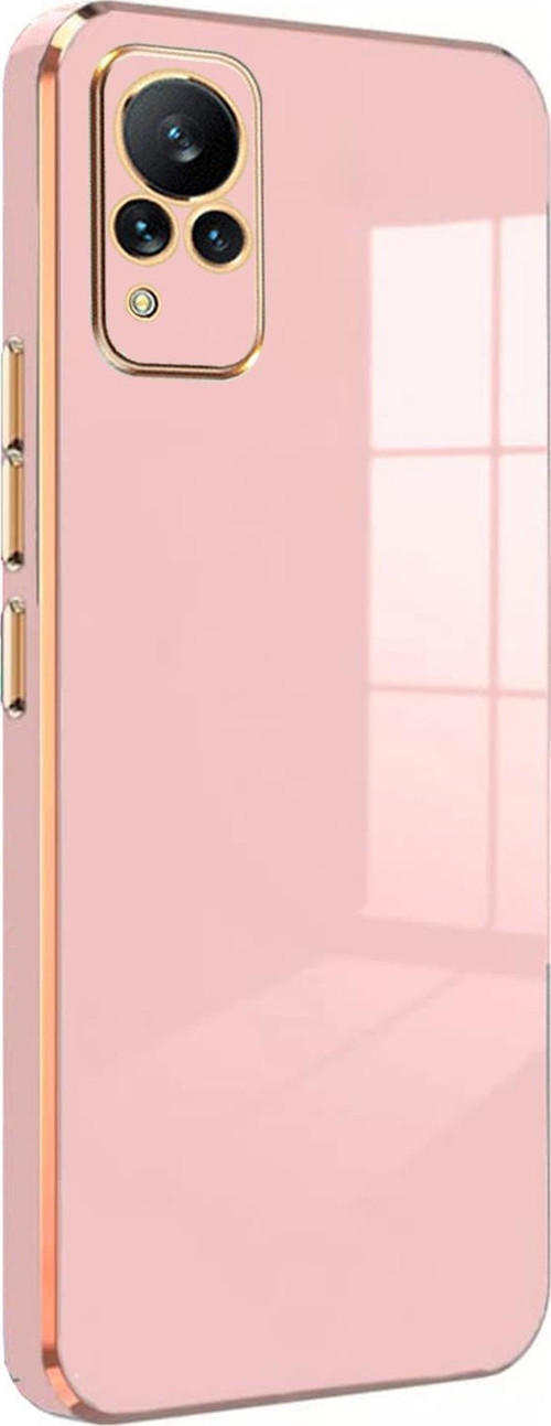 Vivo V21 Kılıf Olive Plated Pembe