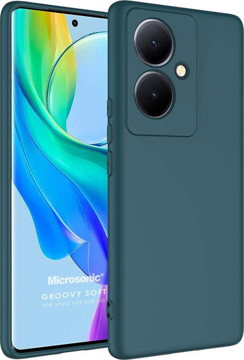 Vivo V29 Lite 5G Kılıf Groovy Soft Koyu Yeşil