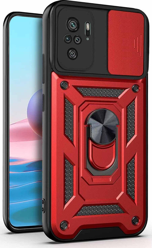 Xiaomi Poco M5s Kılıf Impact Resistant Kırmızı