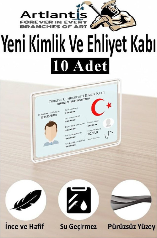 Kimlik Ehliyet Kabı Şeffaf 10 Adet Yumuşak Esnek Şeffaf Kırılmaz Kredi Kartı Koruyucu Kart Kılıfı Kart Kabı Plastik
