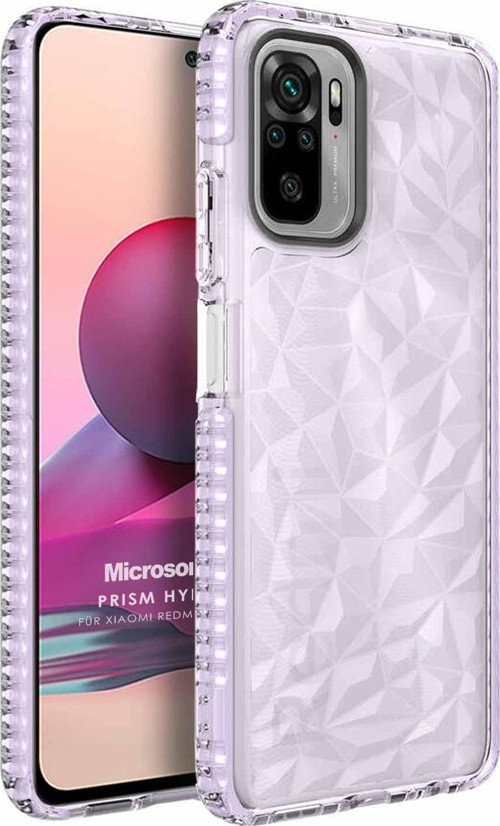 Xiaomi Redmi Note 10S Kılıf Prism Hybrid Mor