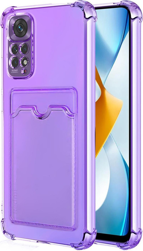 Xiaomi Redmi Note 11 Card Slot Shock Kılıf Lila