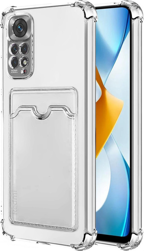 Xiaomi Redmi Note 11 Card Slot Shock Kılıf Şeffaf