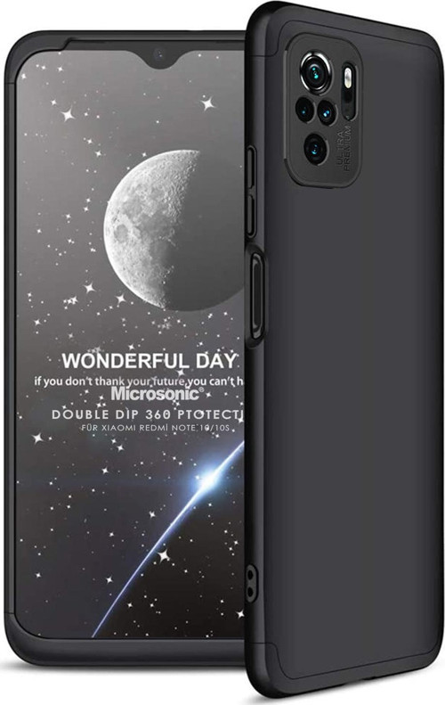 Xiaomi Poco M5s Kılıf Double Dip 360 Protective Siyah
