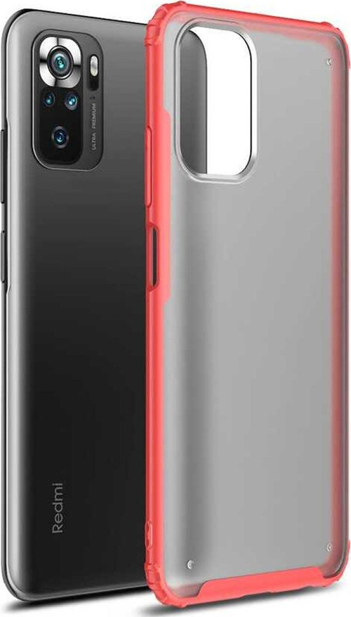 Xiaomi Poco M5s Kılıf Frosted Frame Kırmızı