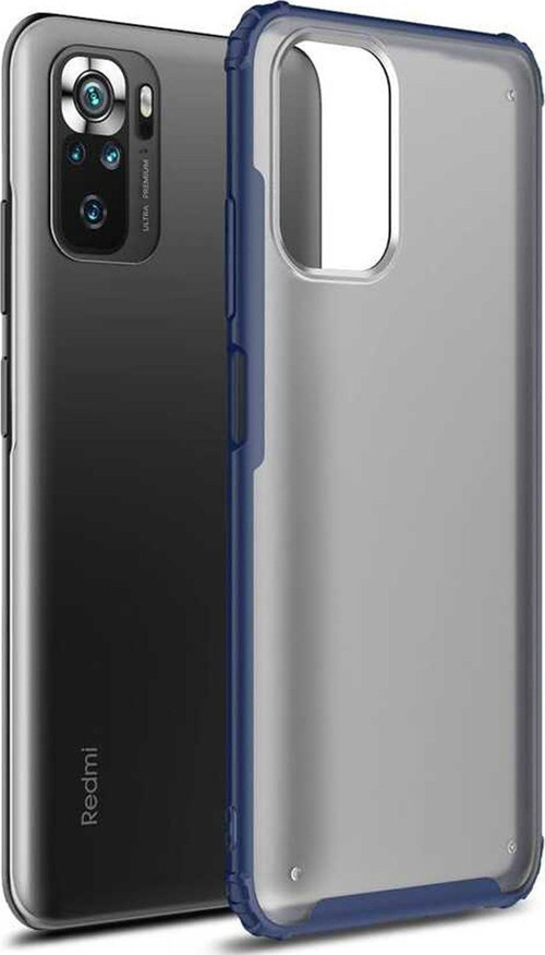 Xiaomi Poco M5s Kılıf Frosted Frame Lacivert