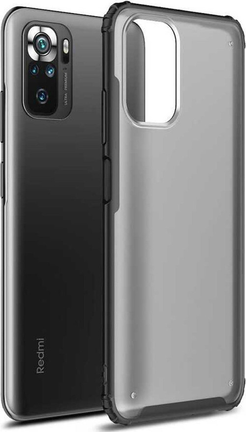 Xiaomi Poco M5s Kılıf Frosted Frame Siyah