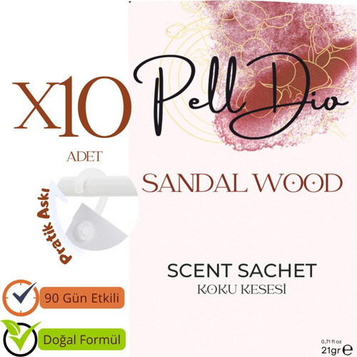 10'Lu Sandal Wood Ayakkabılık Dolap Ve Çekmece Parfümlü Kese Kokusu Oda Koku Kesesi