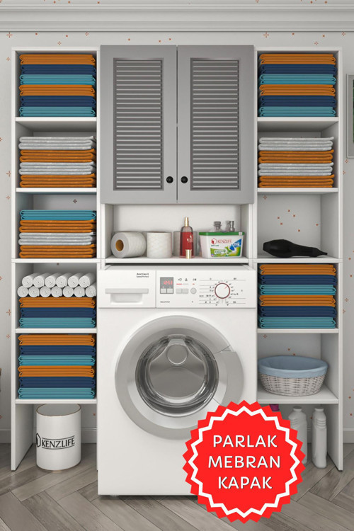 membran çamaşır makinesi dolabı sinemmaksduble gribyz panjur 180*126*30 mebran kapak suntalam gövde kapaklı ark
